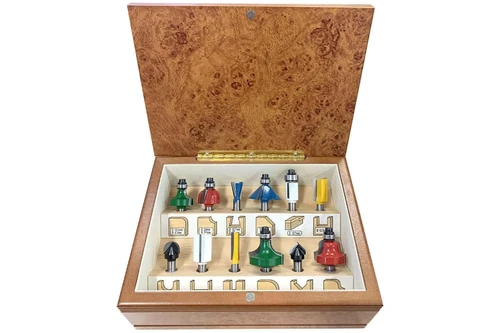 Router Cutters 12-Pc Router Bit Set 1/4&quot; Shank A-91051 12-Pc Router Bit Set 1/4 3601B DRT50M3600M M3601M RP0900K RP1800 RP2301FC RT0700C RT07
