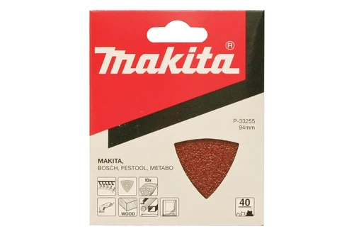 Detail Sanding Sheets Delta - Hook &amp; Loop - Aluminium Oxide P-33255 94 x 94 40 Brown 6 10